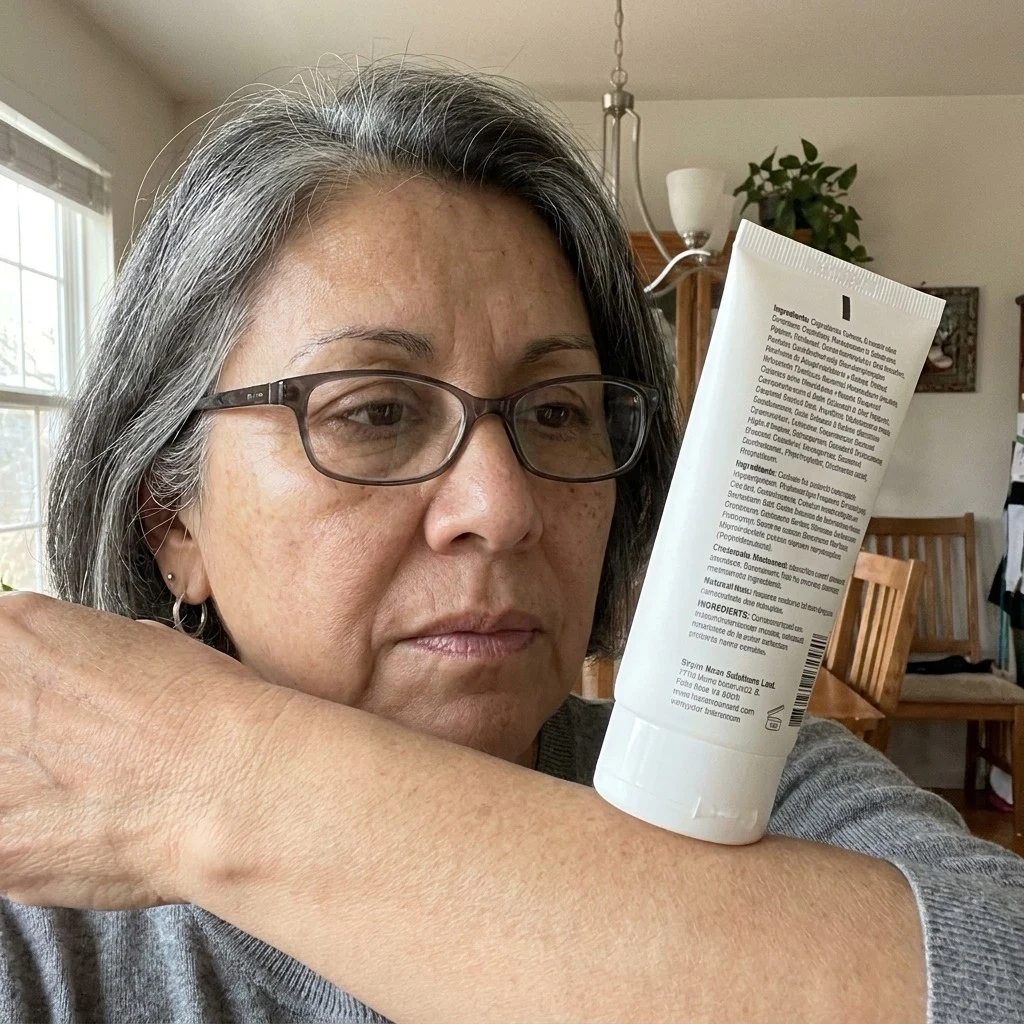 Cris's bedtime routine — the Eczemolyse tube out on the counter