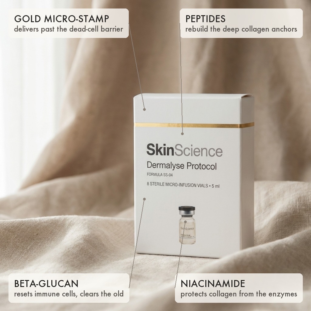 Dermalyse Protocol — the four fixes mapped onto the product