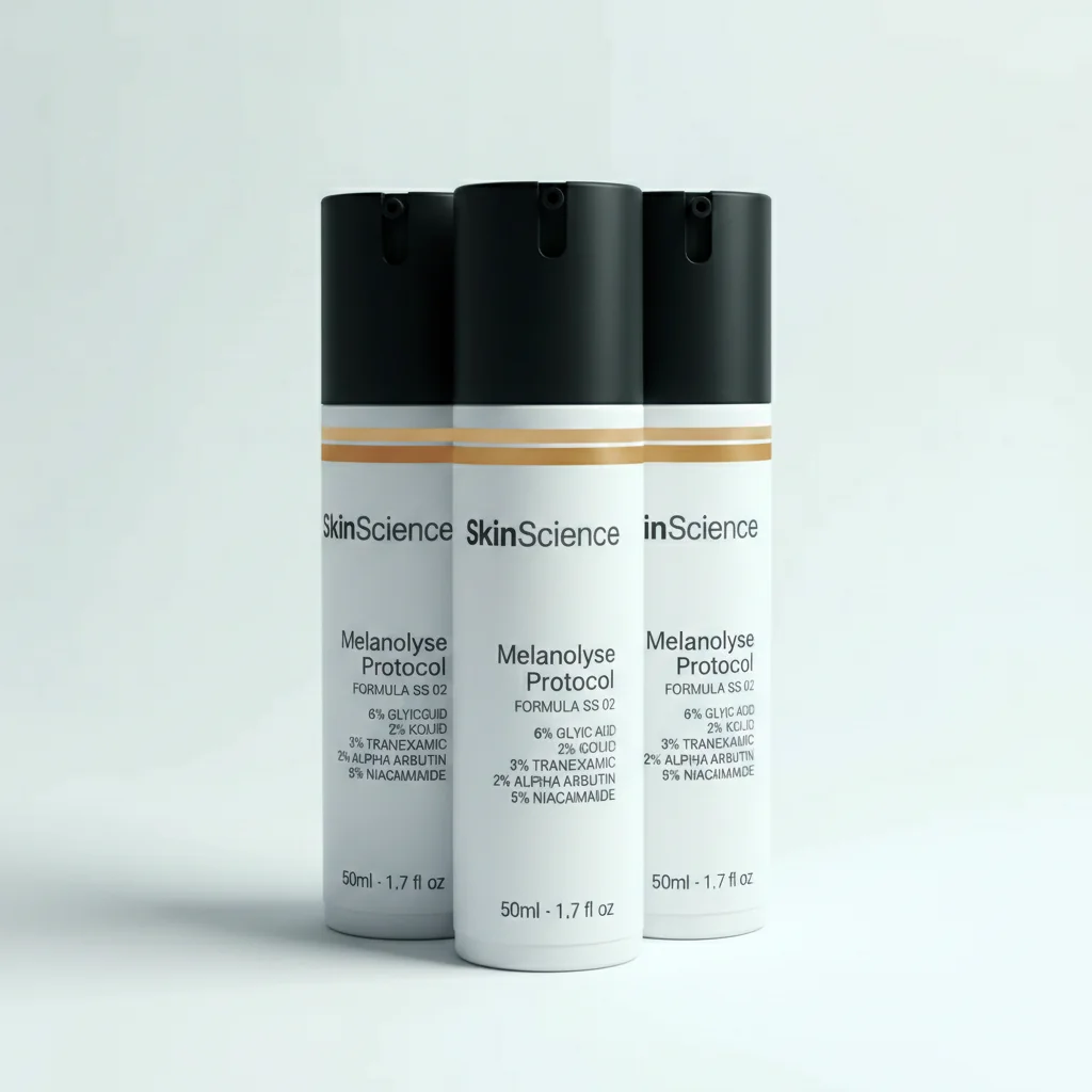 Melanolyse Protocol — Moderate Issue · three 50ml airless pumps, buy 2 get 1 free